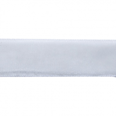 Лента бархатная нейлон, шир.12 мм, (упак. 45,7м), цв.01-белый - купить в Новошахтинске. Цена: 457.61 руб.