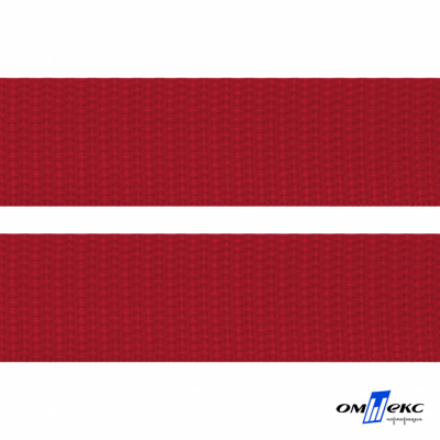 Красный- цв.171 -Текстильная лента-стропа 550 гр/м2 ,100% пэ шир.20 мм (боб.50+/-1 м) - купить в Новошахтинске. Цена: 318.85 руб.