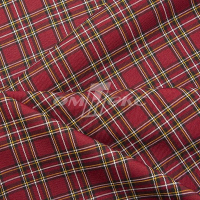 Ткань костюмная клетка 24379 2012, 230 гр/м2, шир.150см, цвет бордовый/бел/жел - купить в Новошахтинске. Цена 539.74 руб.