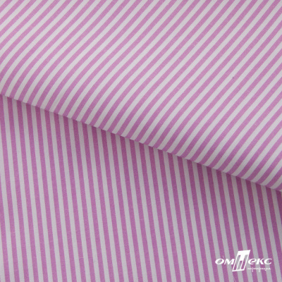 Ткань сорочечная Полоска Кенди, 115 г/м2, 58% пэ,42% хл, шир.150 см, цв.1-розовый, (арт.110) - купить в Новошахтинске. Цена 306.69 руб.