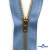 Молнии джинсовые металл т-4, 18 см латунь (YG), цв.-деним (231) - купить в Новошахтинске. Цена: 21.57 руб.