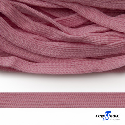 Шнур плетеный (плоский) d-12 мм, (уп.90+/-1м), 100% полиэстер, цв.256 - розовый - купить в Новошахтинске. Цена: 8.62 руб.