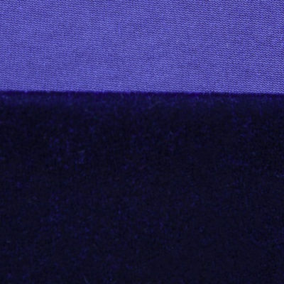 Бархат стрейч №14, 240 гр/м2, шир.160 см, (2,6 м/кг), цвет т.синий - купить в Новошахтинске. Цена 740.88 руб.