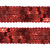 Тесьма с пайетками 3, шир. 20 мм/уп. 25+/-1 м, цвет красный - купить в Новошахтинске. Цена: 778.19 руб.