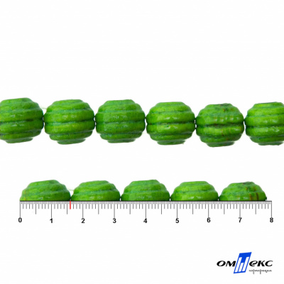 0309-Бусины деревянные "ОмТекс", 16 мм, упак.50+/-3шт, цв.019-зеленый - купить в Новошахтинске. Цена: 62.22 руб.
