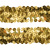 Тесьма с пайетками D16, шир. 30 мм/уп. 25+/-1 м, цвет золото - купить в Новошахтинске. Цена: 1 087.39 руб.