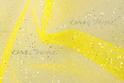 Сетка Глиттер, 40 гр/м2, шир.160см, цвет жёлтый - купить в Новошахтинске. Цена 163.01 руб.