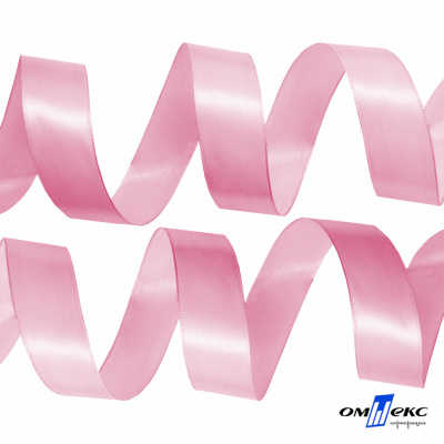 050-нежно-розовый Лента атласная упаковочная (В) 85+/-5гр/м2, шир.25 мм (1/2), 25+/-1 м - купить в Новошахтинске. Цена: 53.96 руб.
