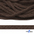 Шнур плетеный d-6 мм, 70% хлопок 30% полиэстер, уп.90+/-1 м, цв.1073-т.коричневый - купить в Новошахтинске. Цена: 594 руб.