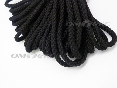 Шнур В-035 4 мм круп.плетение 100 м черный - купить в Новошахтинске. Цена: 156.40 руб.