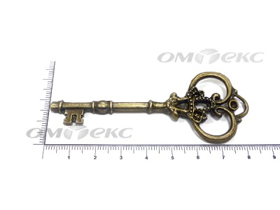 Декоративный элемент для творчества из металла "Ключ"8,5 см  - купить в Новошахтинске. Цена: 26.93 руб.