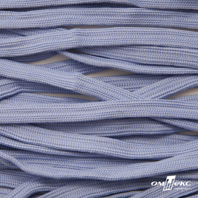 Шнур плетеный (плоский) d-12 мм, (уп.90+/-1м), 100% полиэстер, цв.259 - голубой - купить в Новошахтинске. Цена: 8.62 руб.