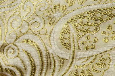 Ткань костюмная жаккард №5, 140 гр/м2, шир.150см, цвет золото - купить в Новошахтинске. Цена 383.29 руб.