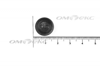 51820/15 мм (2 пр)  черные пуговицы - купить в Новошахтинске. Цена: 0.87 руб.