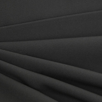 Костюмная ткань "Элис", 220 гр/м2, шир.150 см, цвет чёрный - купить в Новошахтинске. Цена 308 руб.