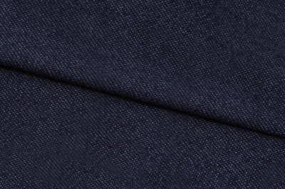 Ткань джинсовая №96, 160 гр/м2, шир.148см, цвет т.синий - купить в Новошахтинске. Цена 350.42 руб.