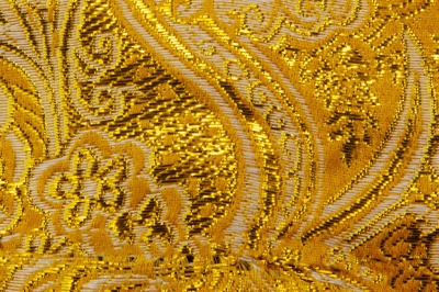 Ткань костюмная жаккард №12, 140 гр/м2, шир.150см, цвет жёлтый - купить в Новошахтинске. Цена 383.29 руб.