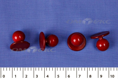 Пуговица поварская "Пукля", 10 мм, цвет красный - купить в Новошахтинске. Цена: 2.28 руб.
