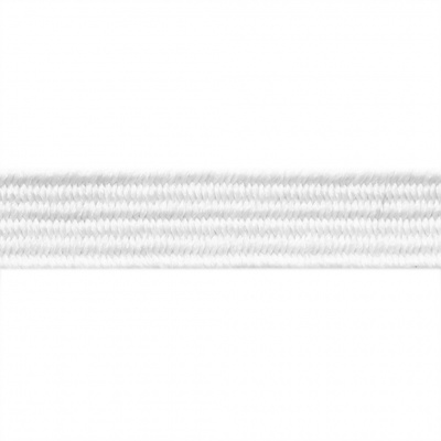 Резиновые нити с текстильным покрытием, шир. 6 мм (182 м/уп), цв.-белый - купить в Новошахтинске. Цена: 705.59 руб.