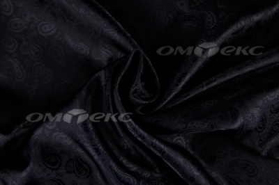 Ткань подкладочная жаккард Р14098, чёрный, 85 г/м2, шир. 150 см, 230T - купить в Новошахтинске. Цена 166.45 руб.
