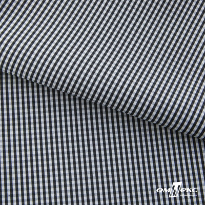 Ткань сорочечная Клетка Виши, 115 г/м2, 58% пэ,42% хл, шир.150 см, цв.6-черный, (арт.111) - купить в Новошахтинске. Цена 306.69 руб.