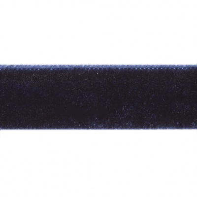 Лента бархатная нейлон, шир.12 мм, (упак. 45,7м), цв.180-т.синий - купить в Новошахтинске. Цена: 411.60 руб.
