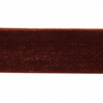 Лента бархатная нейлон, шир.25 мм, (упак. 45,7м), цв.120-шоколад - купить в Новошахтинске. Цена: 981.09 руб.