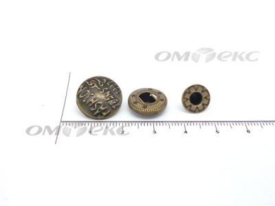Кнопки металл 15 мм альфа антик с рис.№3  - купить в Новошахтинске. Цена: 2.90 руб.