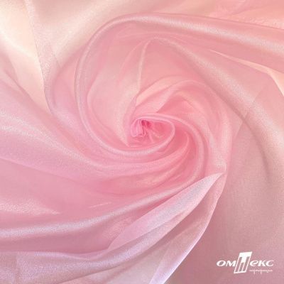 Ткань органза, 100% полиэстр, 28г/м2, шир. 150 см, цв. #47 розовая пудра - купить в Новошахтинске. Цена 86.24 руб.