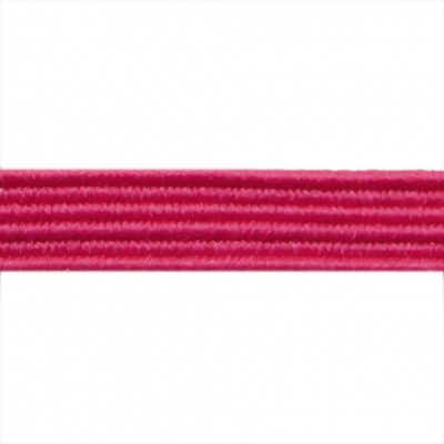 Резиновые нити с текстильным покрытием, шир. 6 мм ( упак.30 м/уп), цв.- 84-фуксия - купить в Новошахтинске. Цена: 155.22 руб.