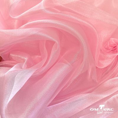 Ткань органза, 100% полиэстр, 28г/м2, шир. 150 см, цв. #47 розовая пудра - купить в Новошахтинске. Цена 86.24 руб.