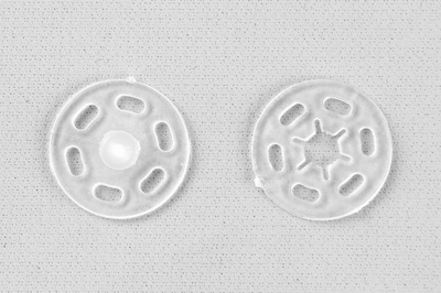 Кнопки пришивные пластиковые 15 мм, блистер 24шт, цв.-прозрачные - купить в Новошахтинске. Цена: 68.79 руб.