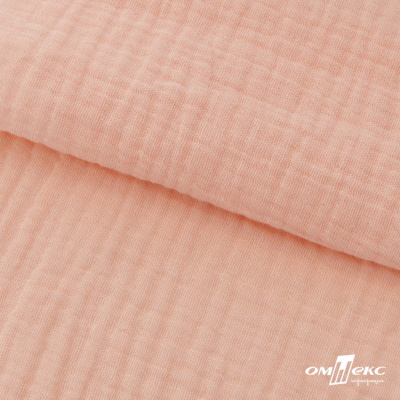 Ткань Муслин, 100% хлопок, 125 гр/м2, шир. 140 см #201 цв.(18)-розовый персик - купить в Новошахтинске. Цена 464.97 руб.