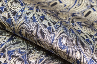 Ткань костюмная жаккард, 135 гр/м2, шир.150см, цвет синий№18 - купить в Новошахтинске. Цена 441.95 руб.