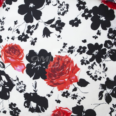 Плательная ткань "Фламенко" 22.1, 80 гр/м2, шир.150 см, принт растительный - купить в Новошахтинске. Цена 239.03 руб.