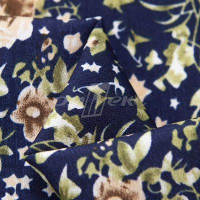 Плательная ткань "Фламенко" 1.1, 80 гр/м2, шир.150 см, принт растительный - купить в Новошахтинске. Цена 241.49 руб.