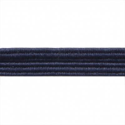 Резиновые нити с текстильным покрытием, шир. 6 мм ( упак.30 м/уп), цв.- 117-т.синий - купить в Новошахтинске. Цена: 152.05 руб.