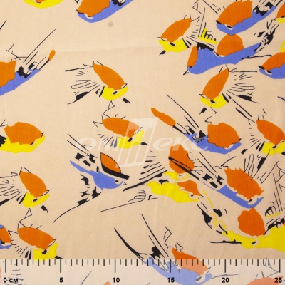 Плательная ткань "Софи" 14.1, 75 гр/м2, шир.150 см, принт птицы - купить в Новошахтинске. Цена 241.49 руб.