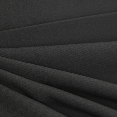 Костюмная ткань "Элис", 200 гр/м2, шир.150см, цвет чёрный - купить в Новошахтинске. Цена 306.20 руб.