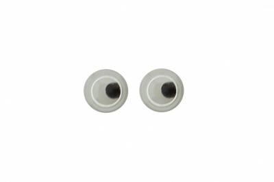 Глазки для игрушек, круглые, с бегающими зрачками, 6 мм/упак.100+/-5 шт, цв. -черно-белые - купить в Новошахтинске. Цена: 30.13 руб.