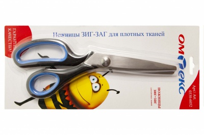 Ножницы арт.0330-6052 "ЗИГ-ЗАГ" 5 мм, для плотных тканей , 9"/ 229 мм - купить в Новошахтинске. Цена: 733.08 руб.
