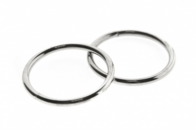 Кольцо металлическое №40 мм, цв.-никель - купить в Новошахтинске. Цена: 4.49 руб.