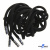 Шнурки #107-05, круглые 130 см, декор.наконечник, цв.чёрный - купить в Новошахтинске. Цена: 22.56 руб.
