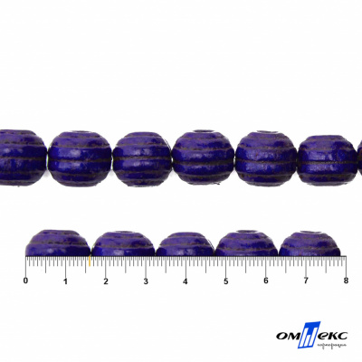 0309-Бусины деревянные "ОмТекс", 16 мм, упак.50+/-3шт, цв.018-фиолет - купить в Новошахтинске. Цена: 62.22 руб.