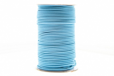 0370-1301-Шнур эластичный 3 мм, (уп.100+/-1м), цв.168 - голубой - купить в Новошахтинске. Цена: 459.62 руб.