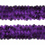 Тесьма с пайетками 12, шир. 30 мм/уп. 25+/-1 м, цвет фиолет - купить в Новошахтинске. Цена: 1 098.48 руб.