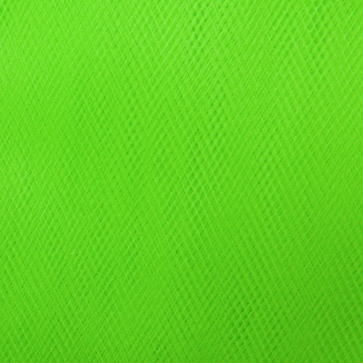 Фатин матовый 16-142, 12 гр/м2, шир.300см, цвет неон.зелёный - купить в Новошахтинске. Цена 100.92 руб.