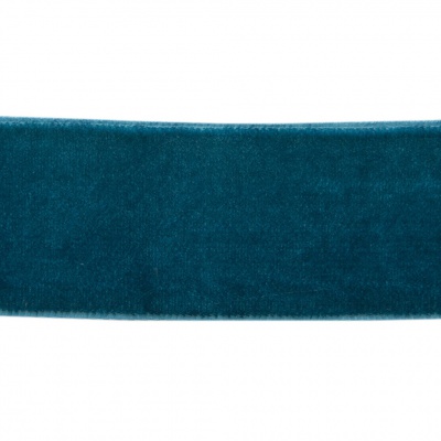 Лента бархатная нейлон, шир.25 мм, (упак. 45,7м), цв.65-изумруд - купить в Новошахтинске. Цена: 981.09 руб.