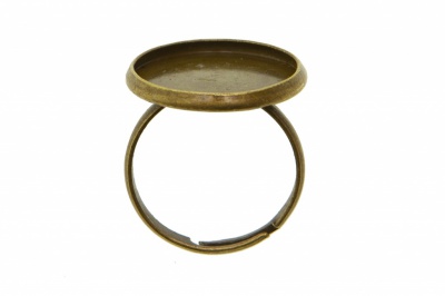 Заготовка для рукоделия металлическая фигурная для кольца 15мм - купить в Новошахтинске. Цена: 7.44 руб.
