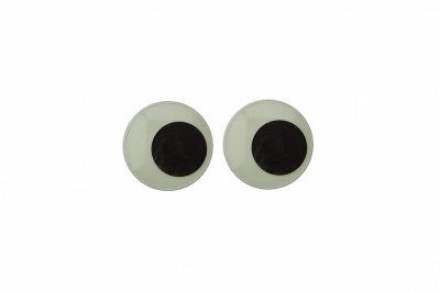 Глазки для игрушек, круглые, с бегающими зрачками, 8 мм/упак.100+/-2 шт, цв. -черно-белые - купить в Новошахтинске. Цена: 28.86 руб.